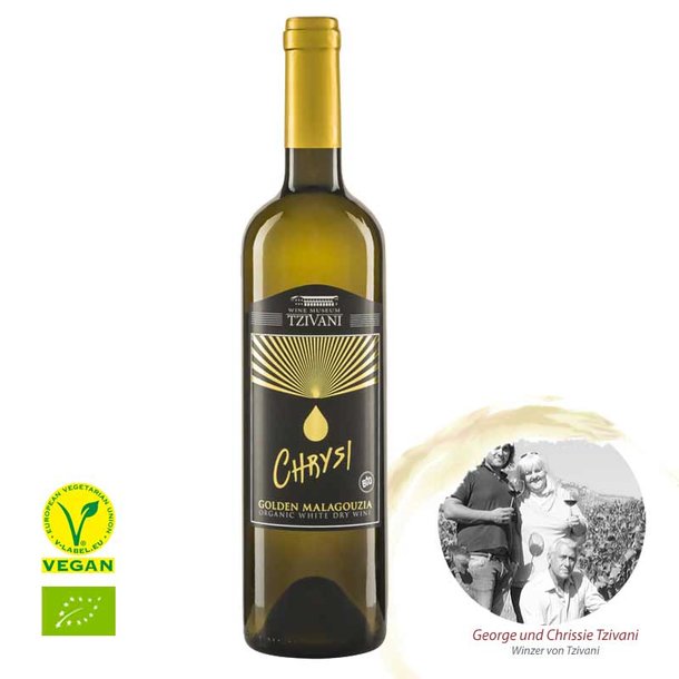 Malagouzia Wine, Golden Malagouzia, WINE MUSEUM PGI, Bio, 0,75l