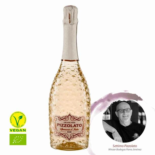 Pizzolato Rosé Spumante extra dry, organic, 0,75L