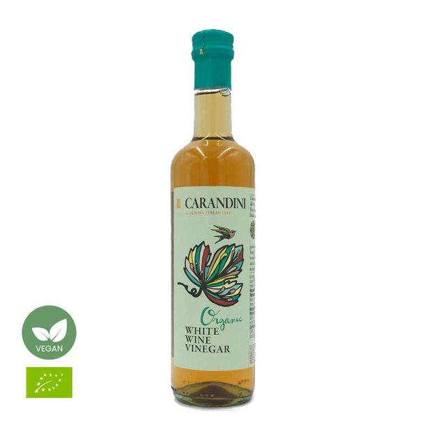 Organic white wine vinegar, Carandini, 500ml