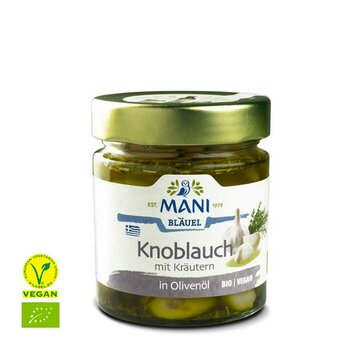 MANI Knoblauch in Olivenöl mit Kräutern, bio