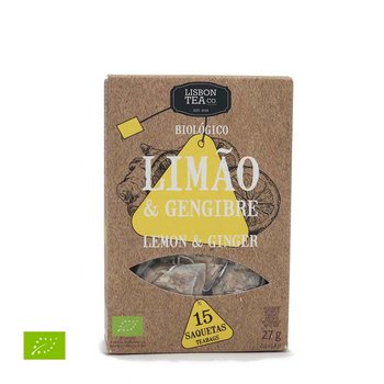 Organic Lemon & Ginger Tea, Tea Bag